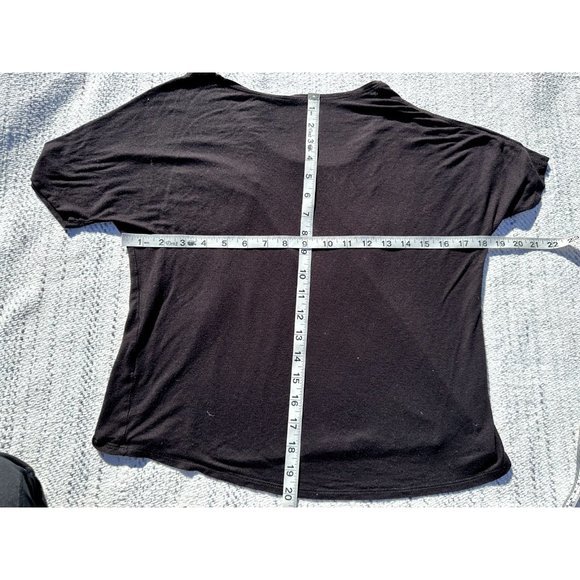 Everlane Shirt Extra Small Black Cropped Rayon Pocket Tee US Short Sleeve Womens - Picture 7 of 7